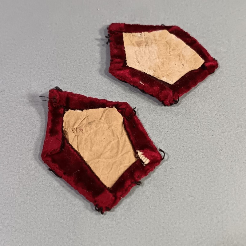 PAIRE DE PATTES DE COL VESTE OFFICIER MODELE 1839 POUR UN MEDECIN DU SERVICE DE SANTE